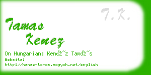 tamas kenez business card